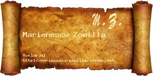Marienescu Zomilla névjegykártya